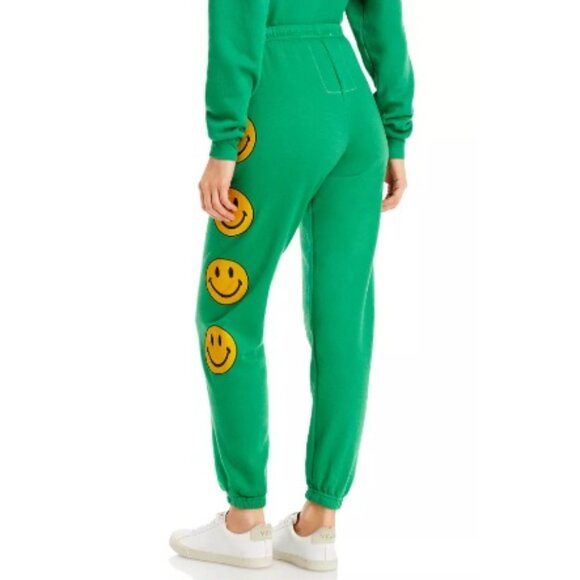 Aviator Nation Smiley Sweatpants, Kelly Green | Size Small - Picture 4 of 9